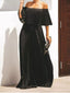 Off-Shoulder Pleated Maxi Dress