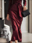Surplice Satin Long Sleeve Dress - product image 3