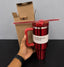Red insulated tumbler with handle, lid and reusable straw