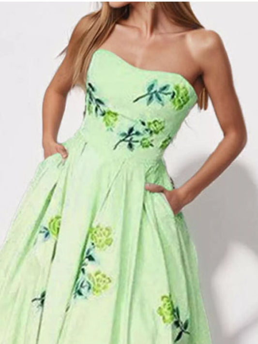 Floral Print Tube Maxi Dress - product image 2