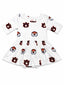 Auburn White Aubie 3/4 Sleeve Twirl Bodysuit