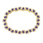 Stretchy Bezel Heart Bracelet Purple