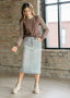 Greta Light Wash Midi Denim Skirt - FINAL SALE