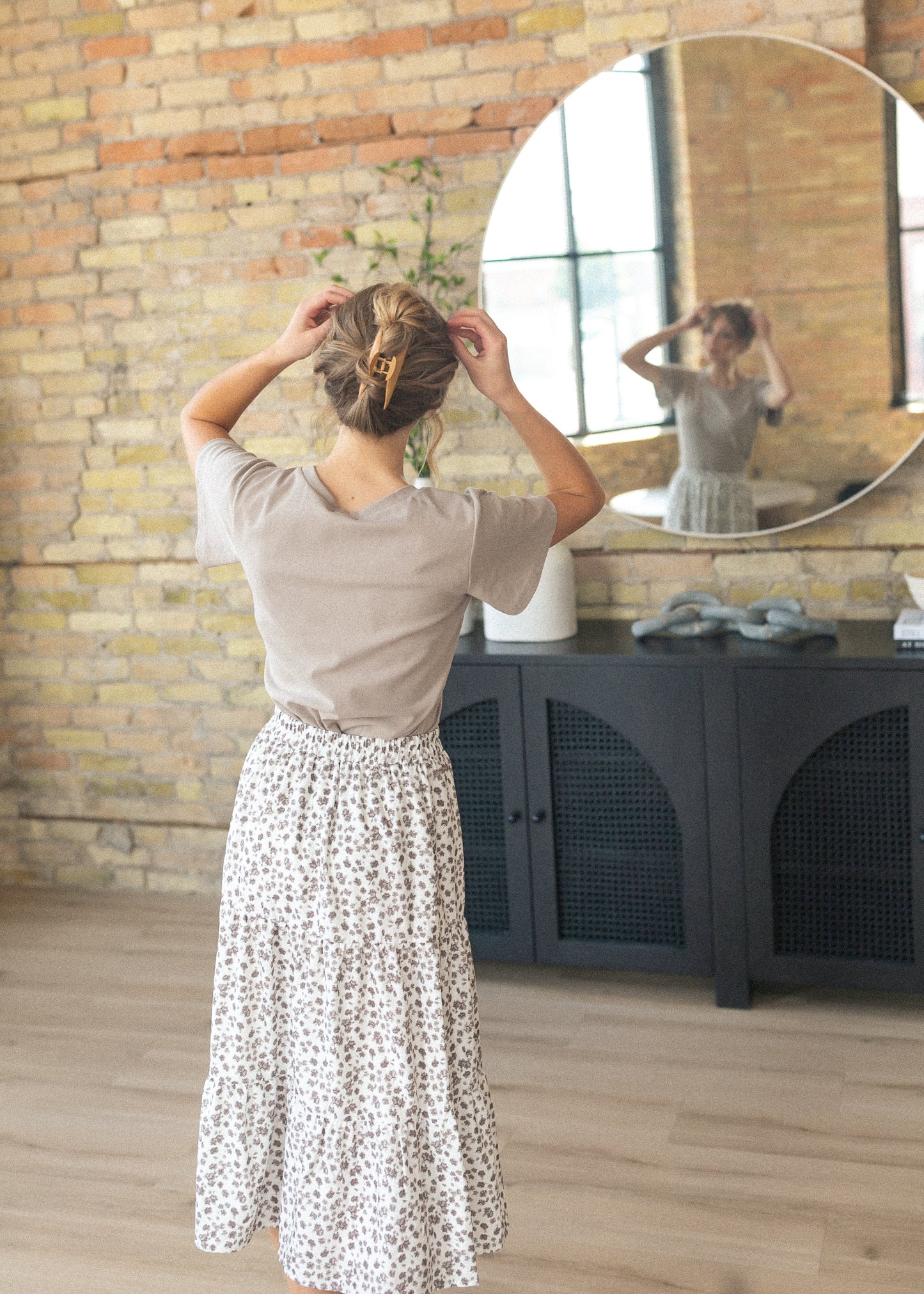 Harlow Tiered Floral Midi Skirt