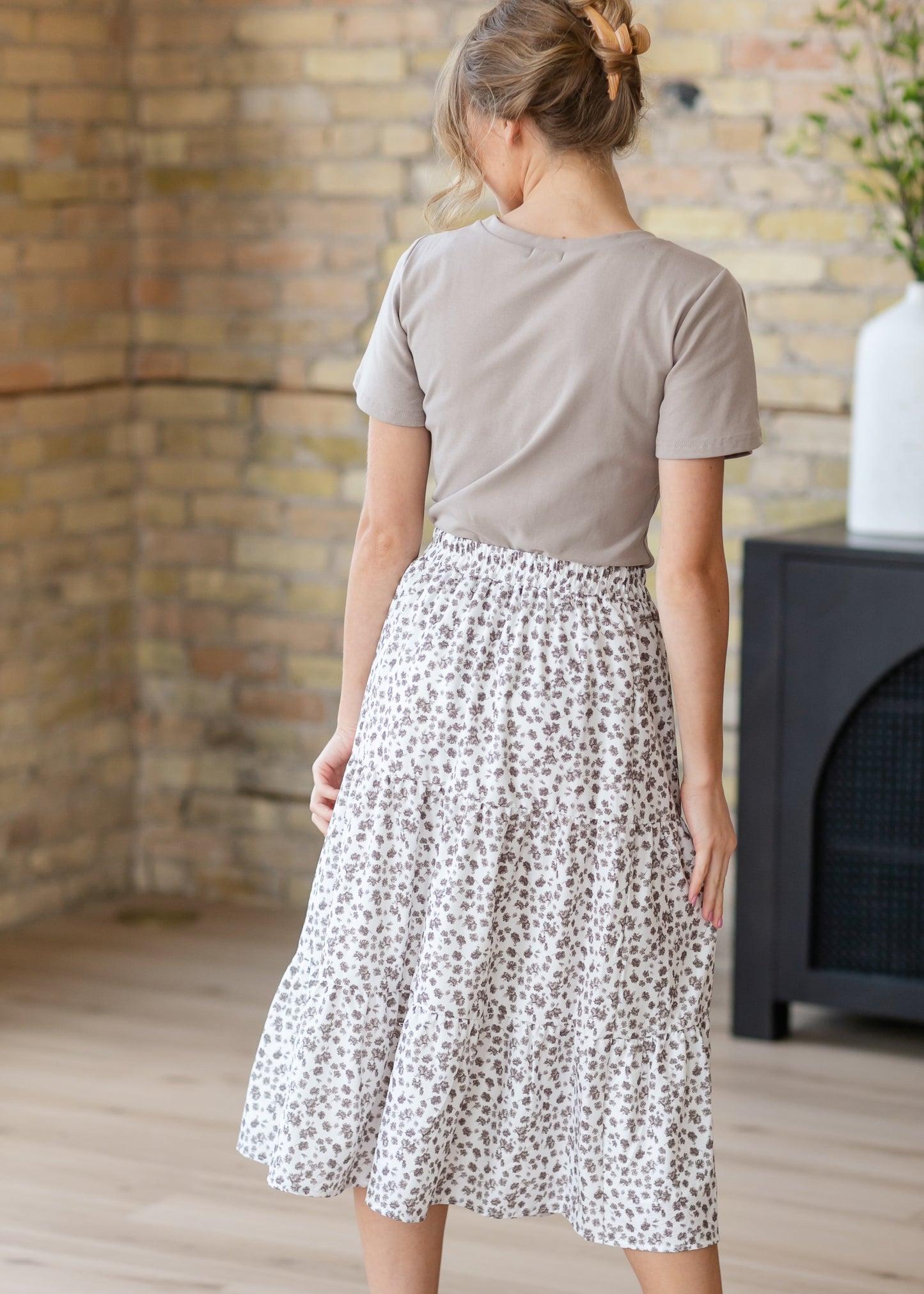 Harlow Tiered Floral Midi Skirt