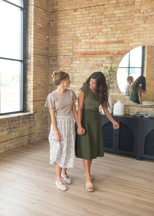 Harlow Tiered Floral Midi Skirt