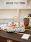 Multicolor Monogram Canvas Handbag with Top Handles & Shoulder Strap