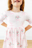 Big Sister Floral 3/4 Sleeve Pocket Twirl Dress