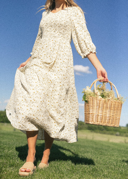 Flora Smocked Midi Dress