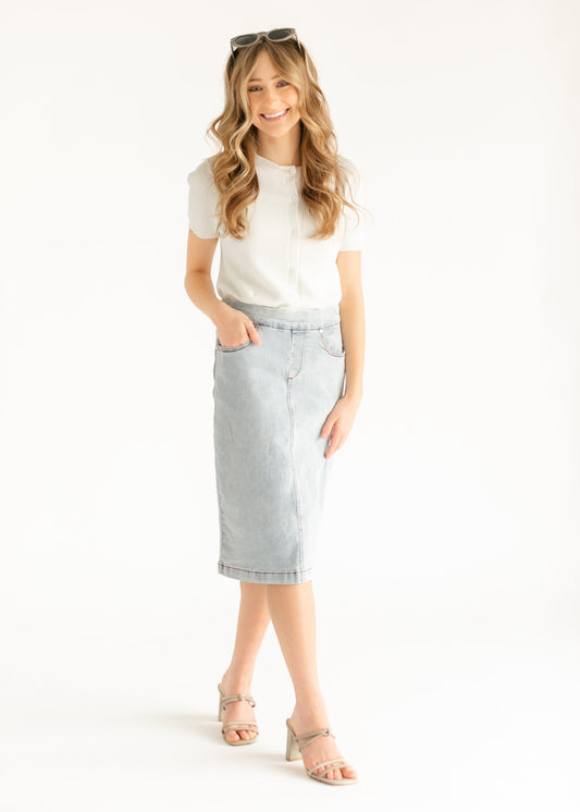 Sandra Midi Denim Skirt