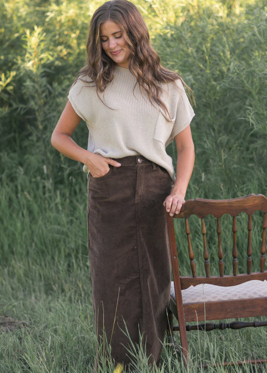 Stella Maxi Corduroy Skirt