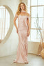 Blush Tulle Sheer Beaded V-Neck Mermaid Bridesmaid Dress AC3101