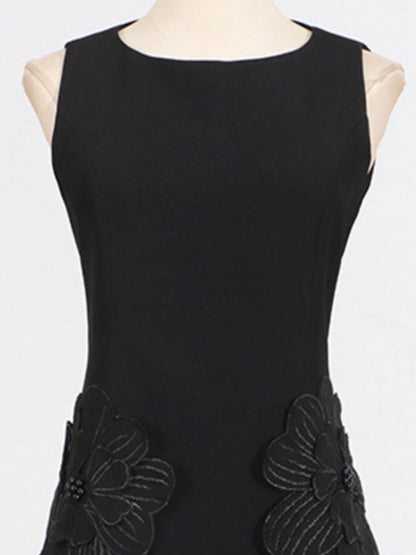 Flower Round Neck Sleeveless Dress view 8 - Shopiebay