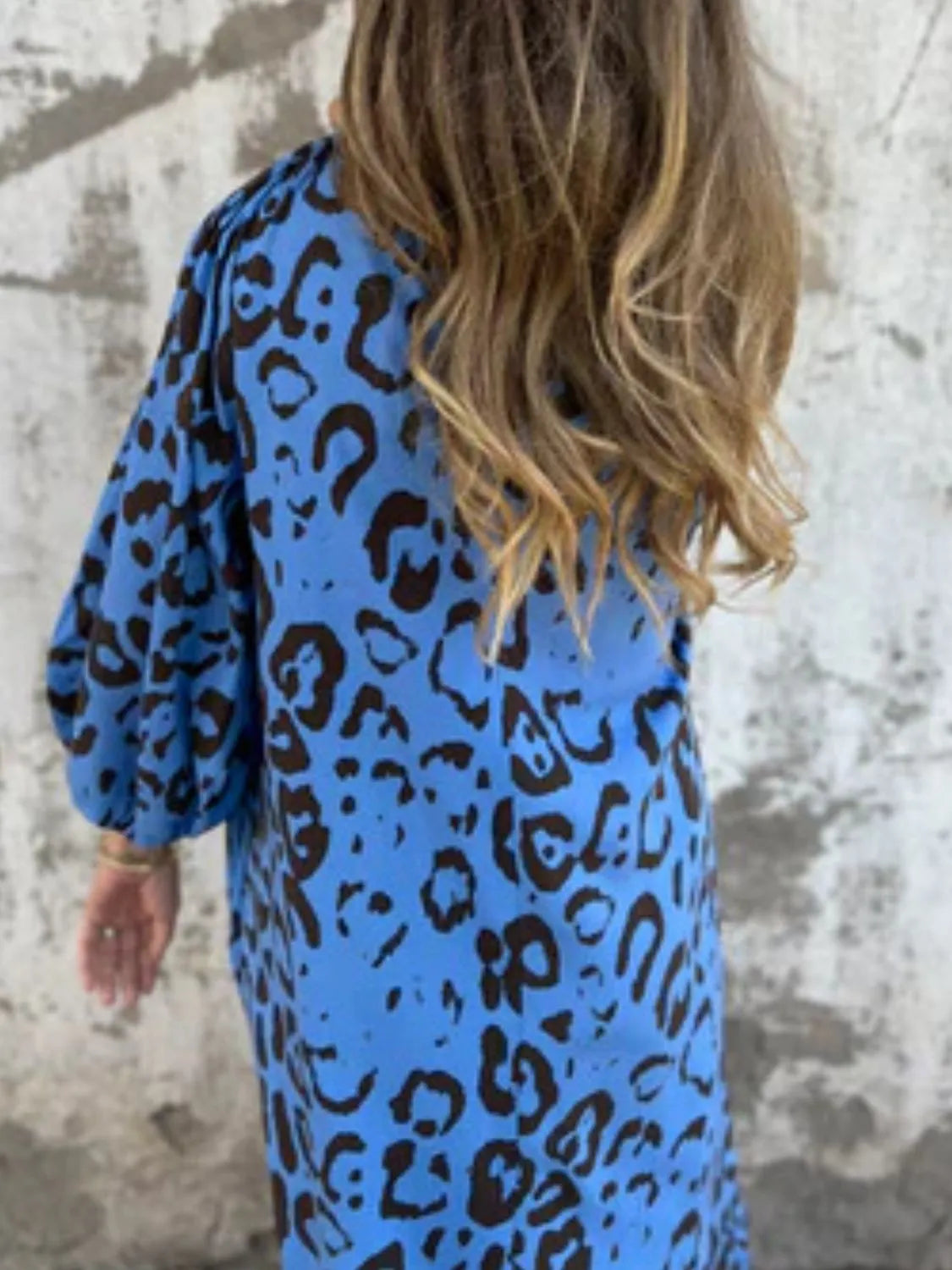 Printed V-Neck Dress with Pockets - product image 25