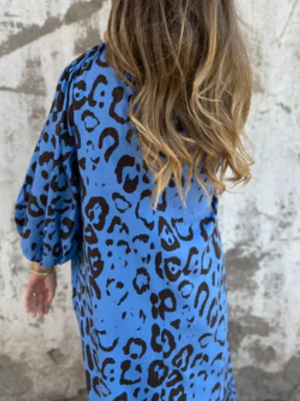 Printed V-Neck Dress with Pockets - product image 25