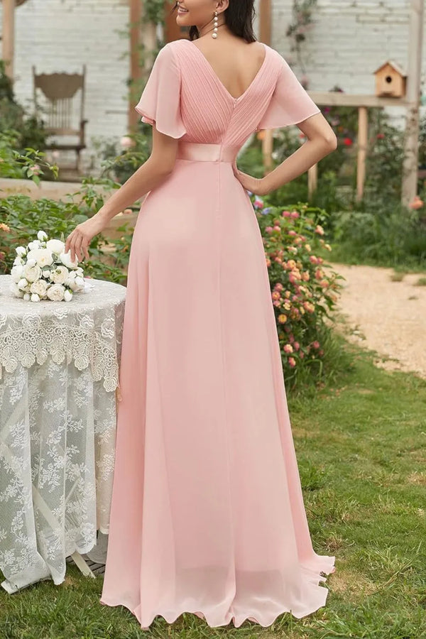 Surplice Flutter Sleeve Maxi Dress - product image 3