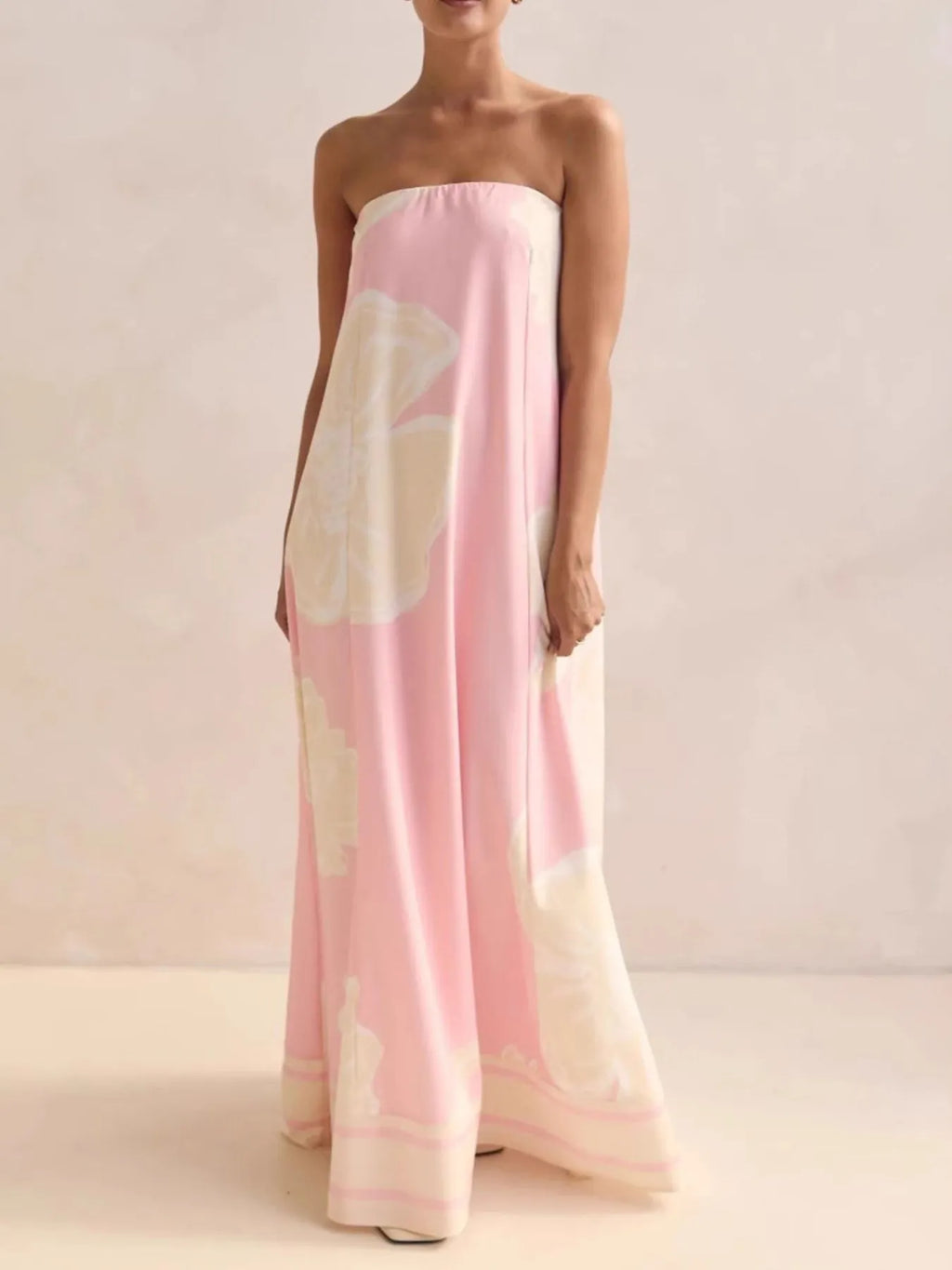 Smocked Printed Tube Maxi Dress - product image 24