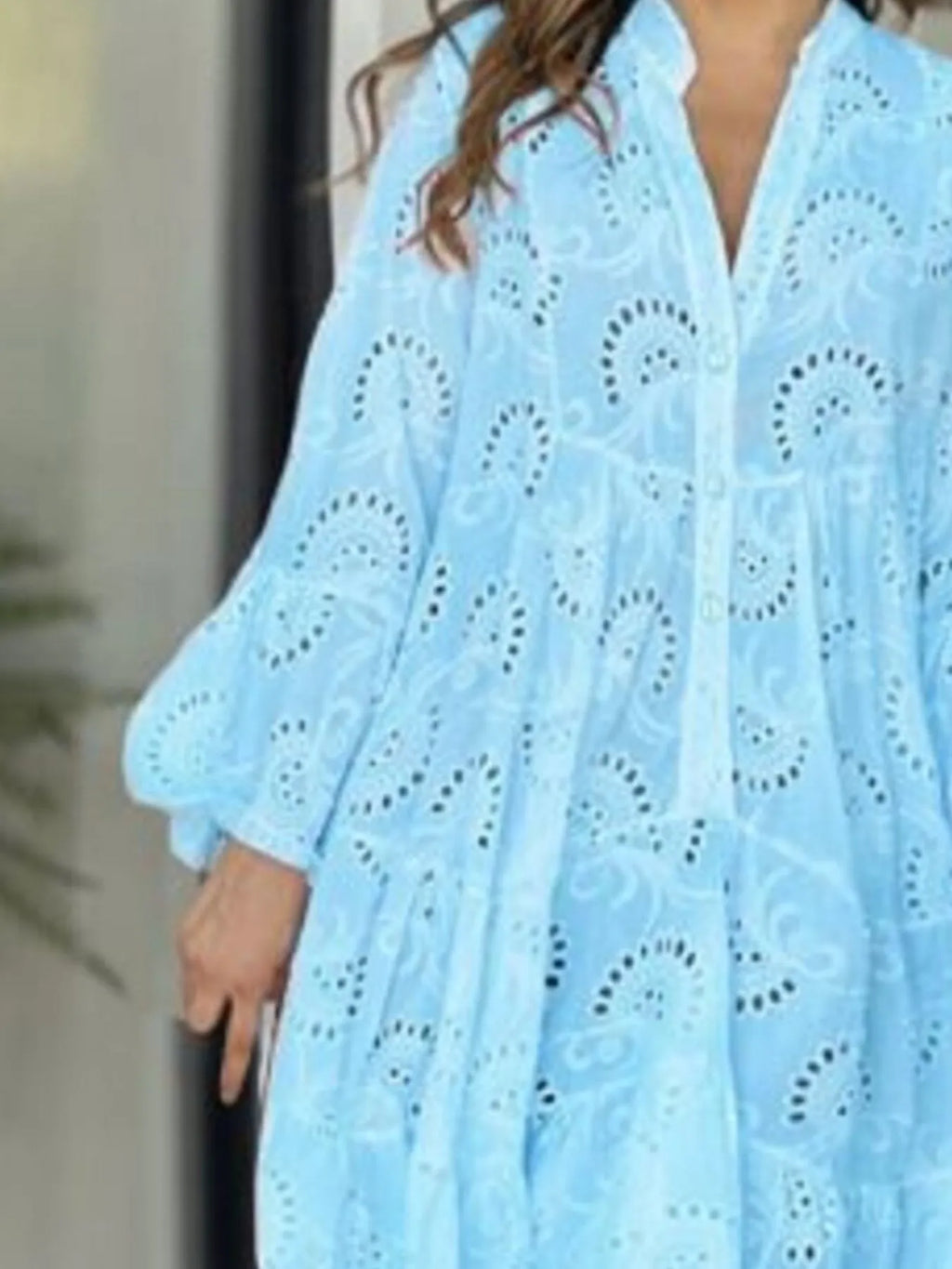 Eyelet Ruffled Hem Tiered Dress - product image 12