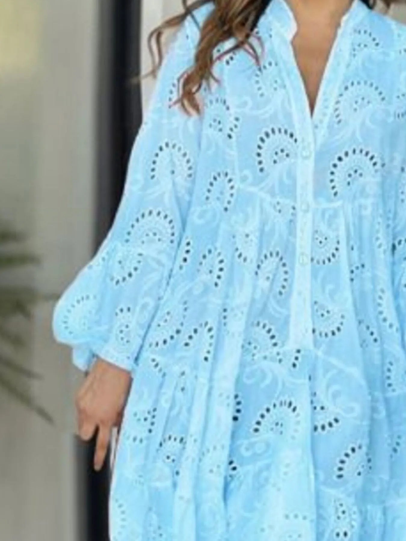 Eyelet Ruffled Hem Tiered Dress - product image 12