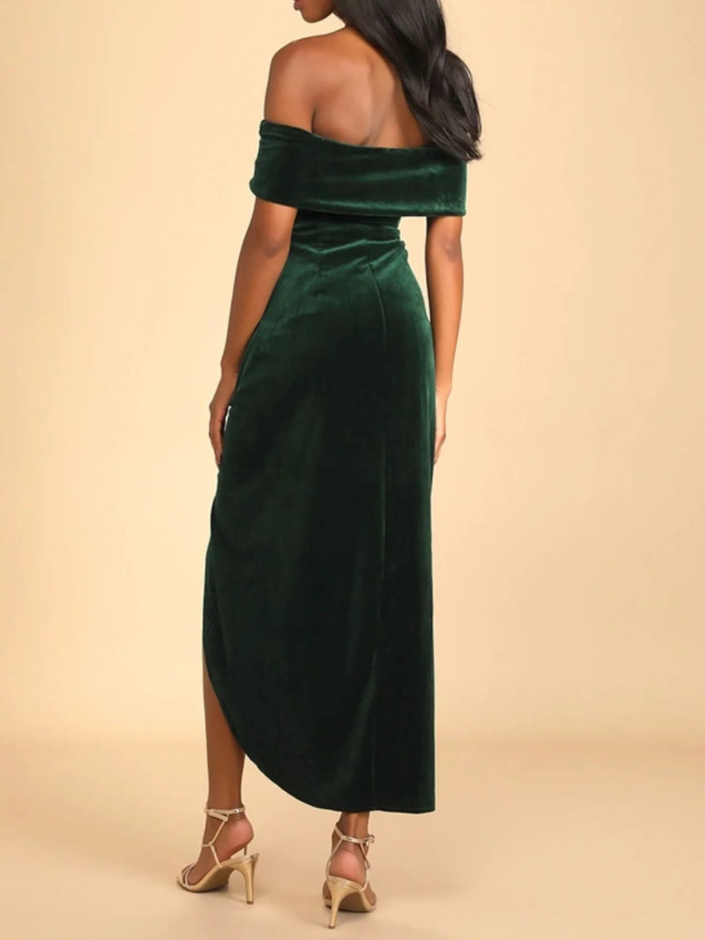 Off-Shoulder Wrap Dress with Side Slit - product image 3