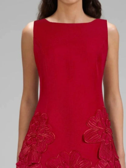 Flower Round Neck Sleeveless Dress view 2 - Shopiebay