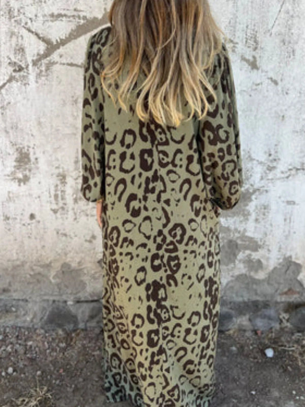 Printed V-Neck Dress with Pockets - product image 15