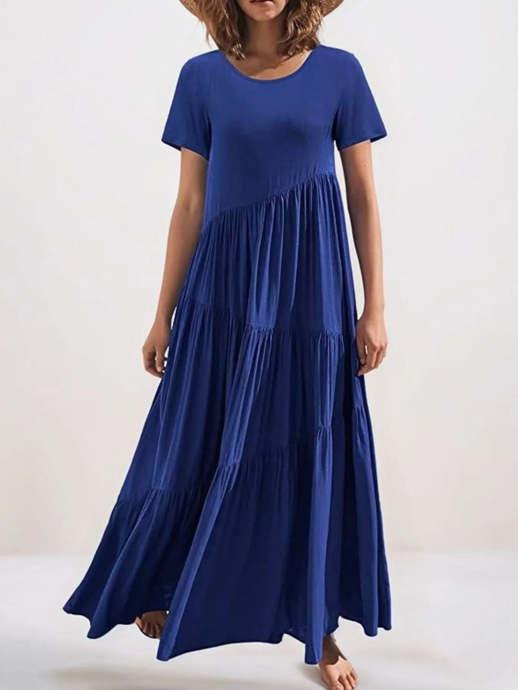 Round Neck Tiered Ruffle Maxi Dress - product image 19