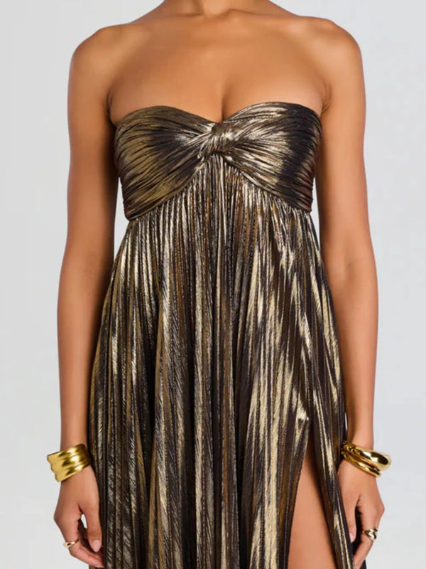 Split Sweetheart Neck Tube Maxi Dress - product image 2