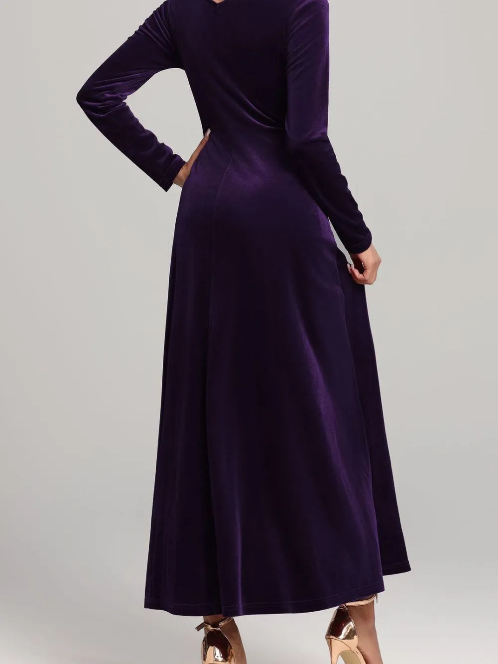 Square Neck Long Sleeve Velvet Dress - product image 19
