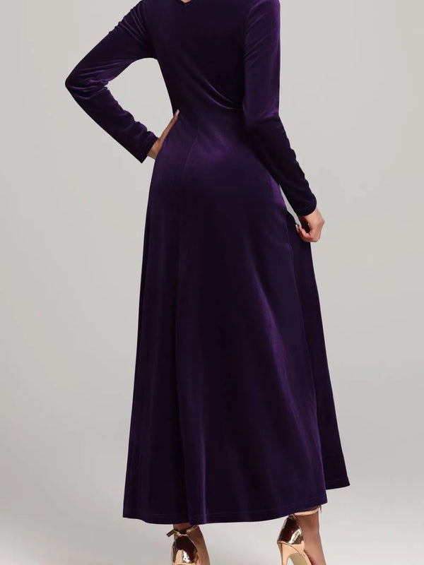 Square Neck Long Sleeve Velvet Dress - product image 19