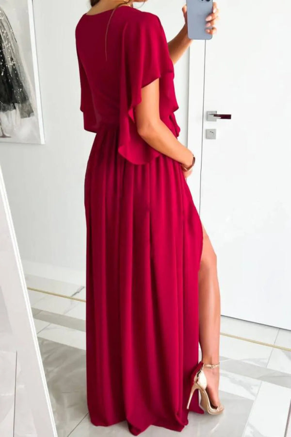 Surplice Flutter Sleeve Maxi Dress - product image 8