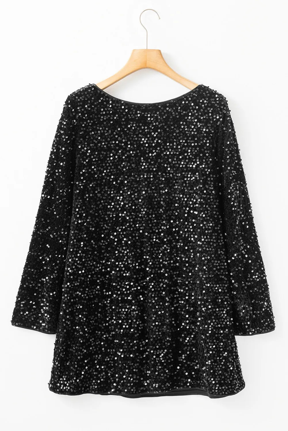 Sequin Round Neck Long Sleeve Mini Dress - product image 5
