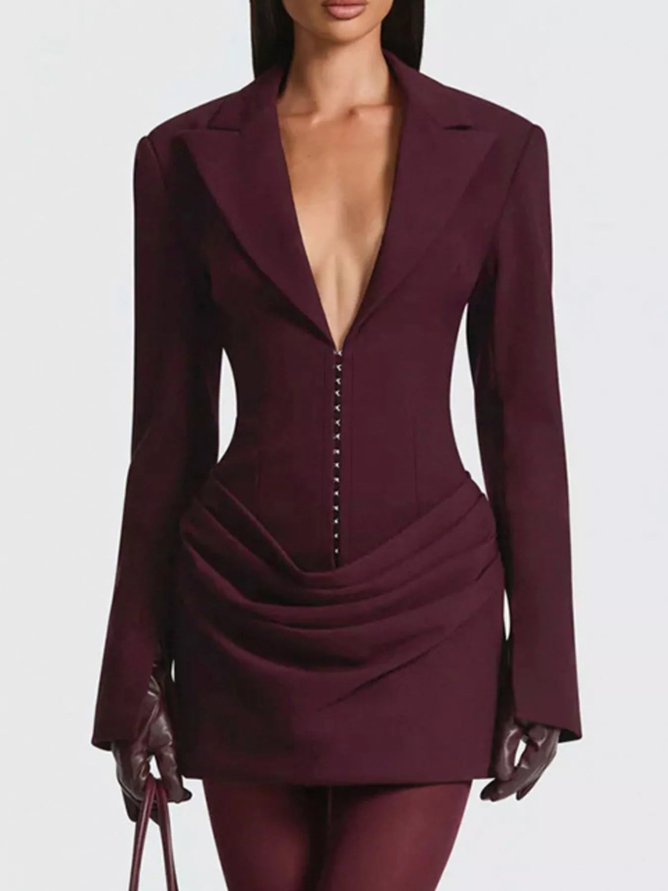 Blazer-Style Long Sleeve Mini Dress - product image 16
