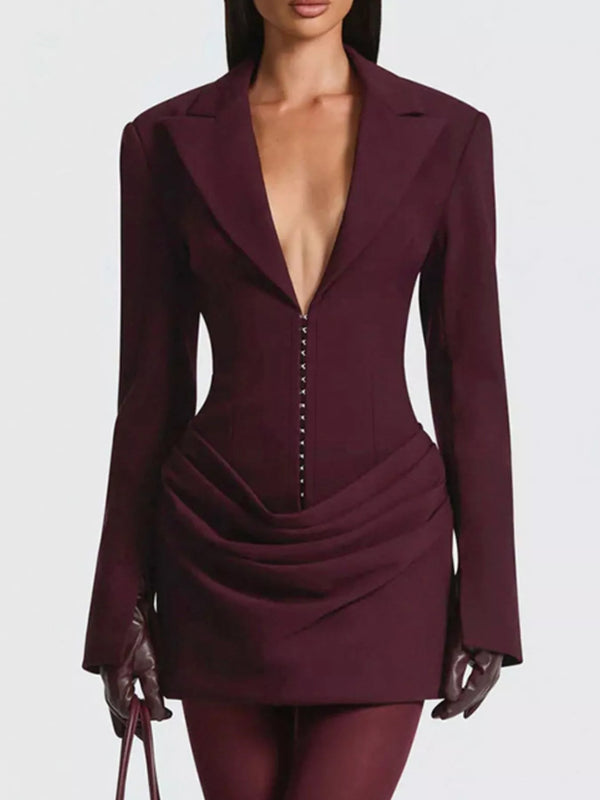 Blazer-Style Long Sleeve Mini Dress - product image 16