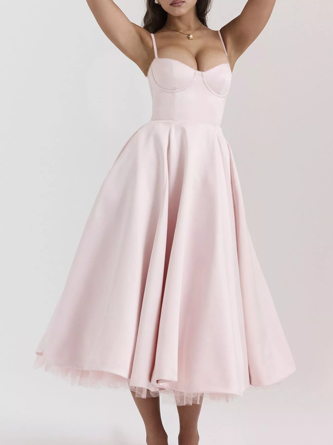 Sweetheart Neck A-Line Midi Dress - product image 11