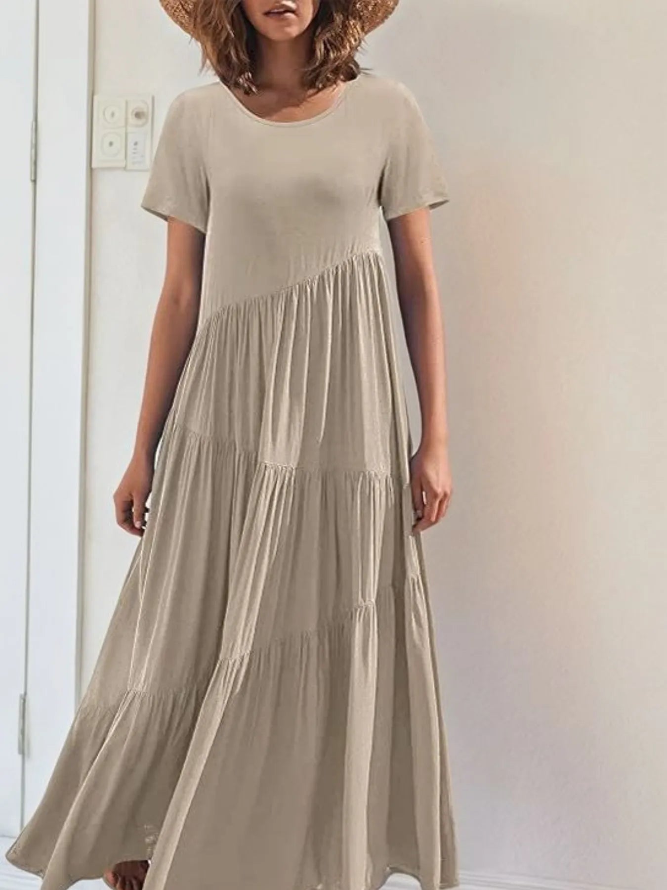 Round Neck Tiered Ruffle Maxi Dress - product image 4