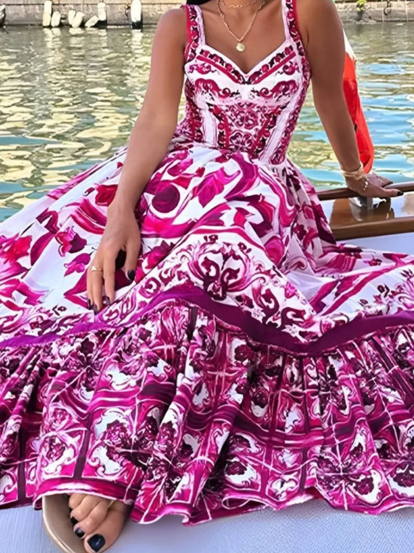 Smocked Printed Wide Strap Dress - product image 13