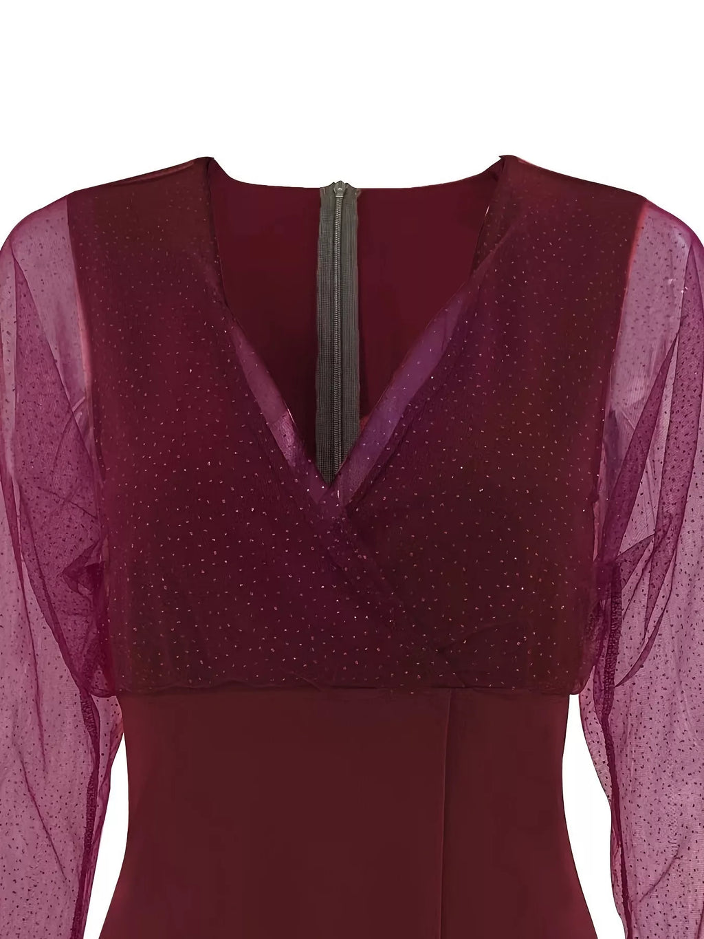 Glitter Mesh Long Sleeve Mini Dress - product image 5