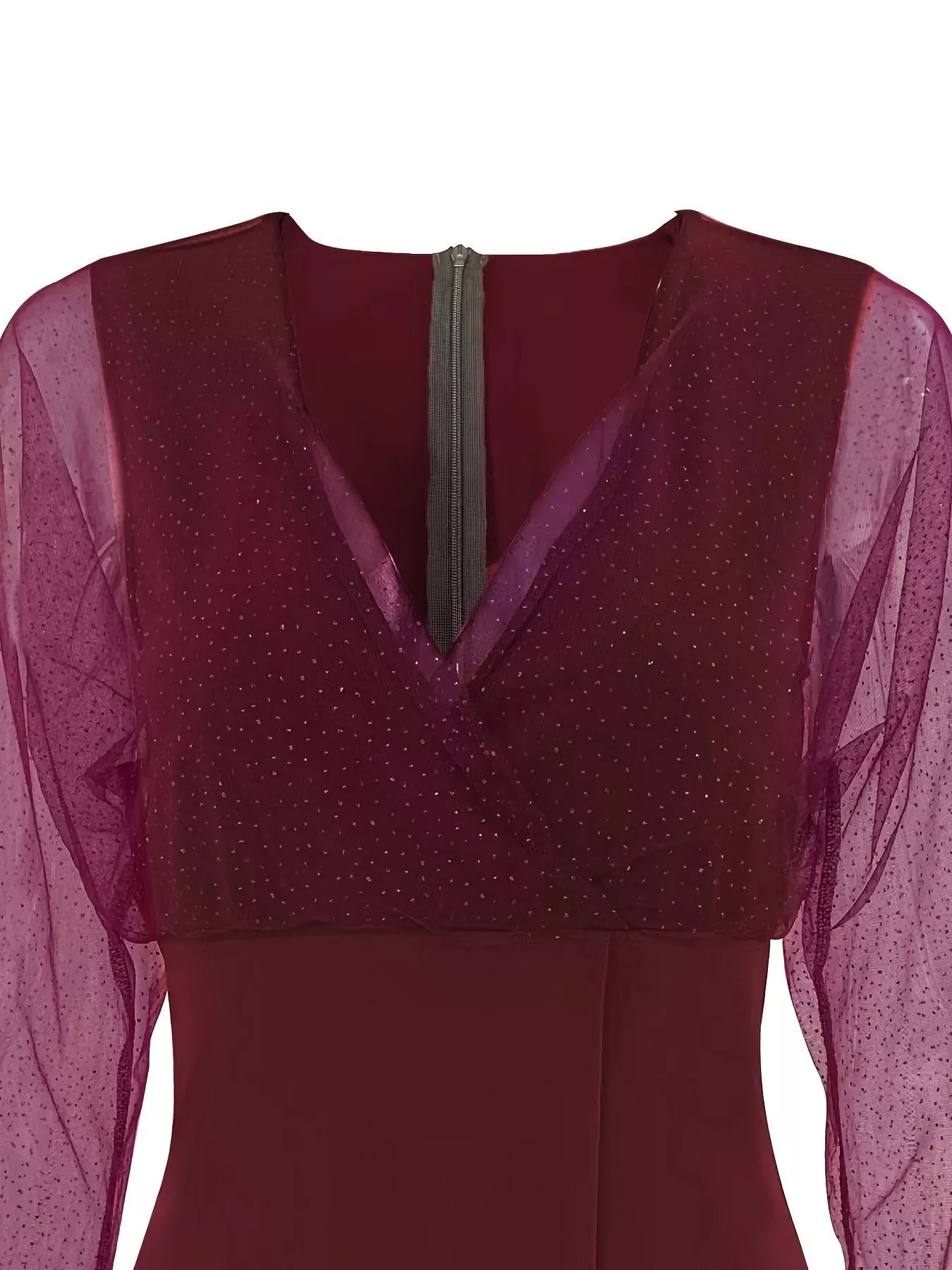 Glitter Mesh Long Sleeve Mini Dress - product image 5