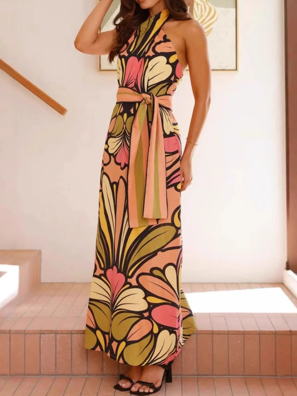 Printed Halter Neck Maxi Cami Dress - product image 8