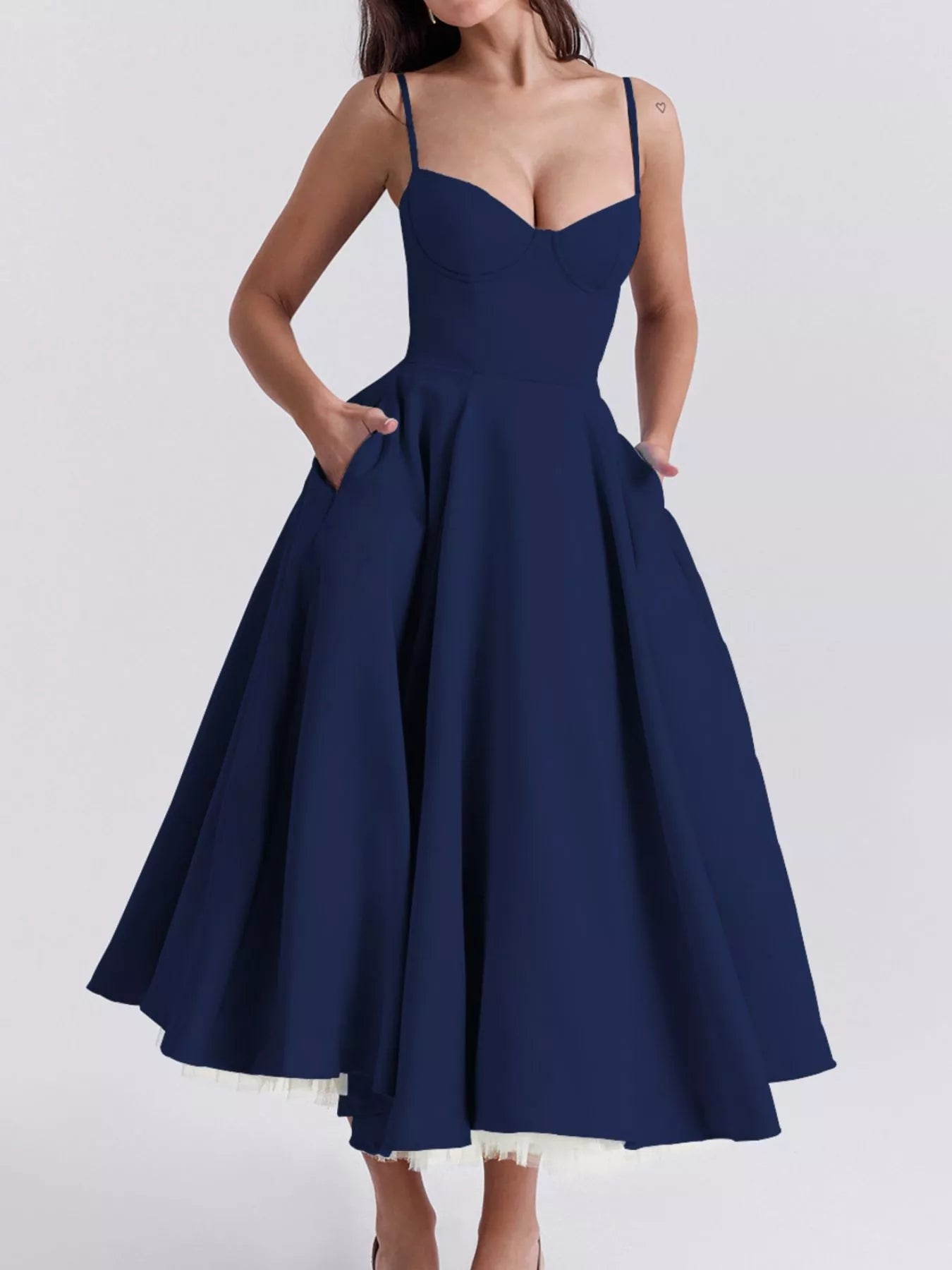 Sweetheart Neck A-Line Midi Dress - product image 29
