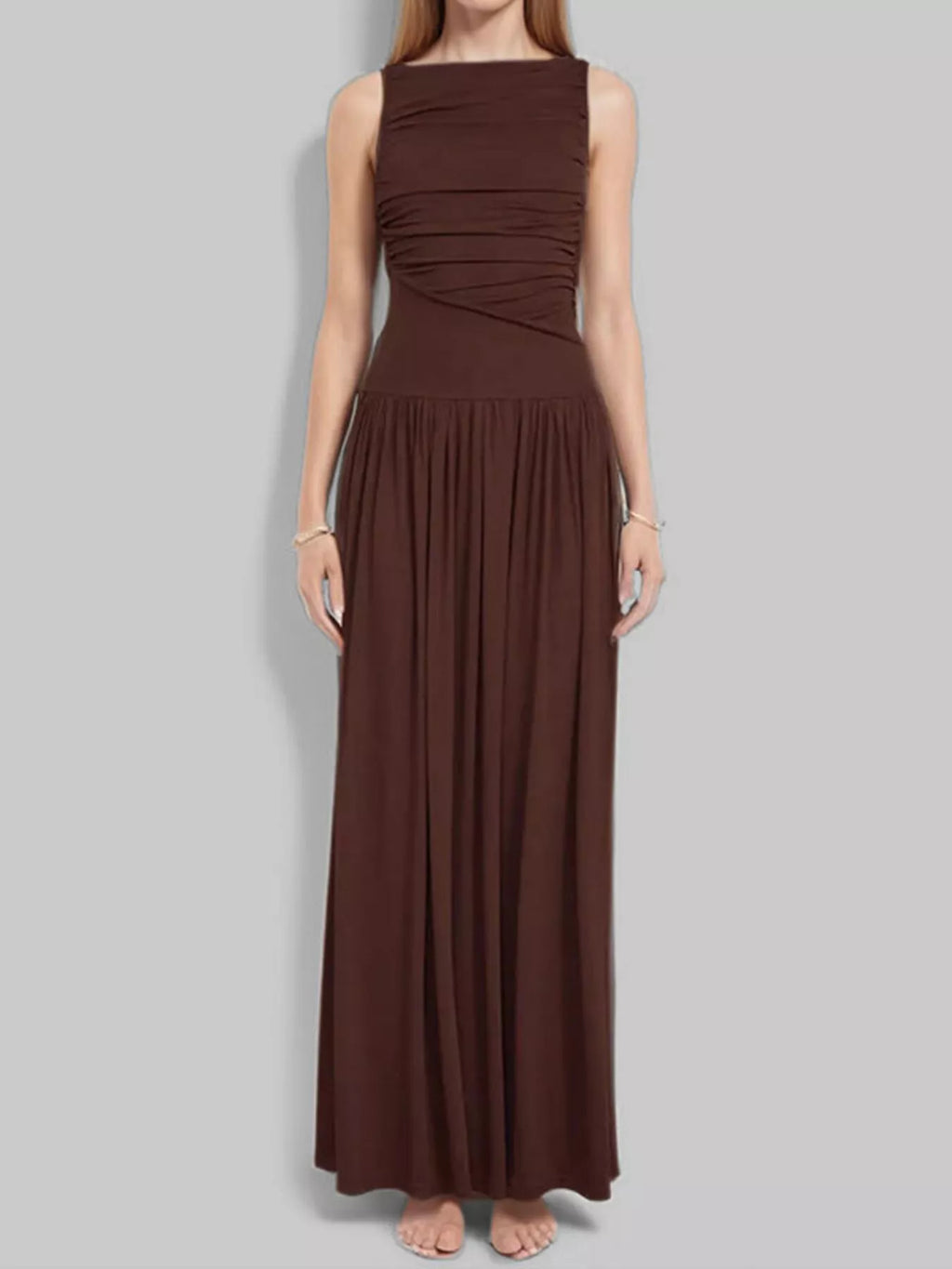 Ruched Sleeveless Maxi Dress - product image 6