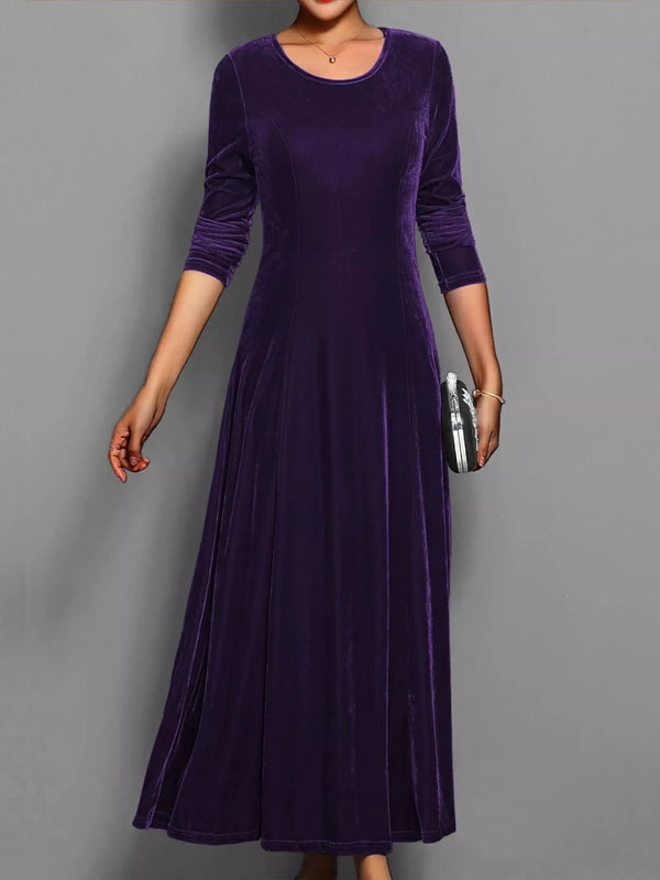Velvet Long Sleeve A-Line Dress - product image 10