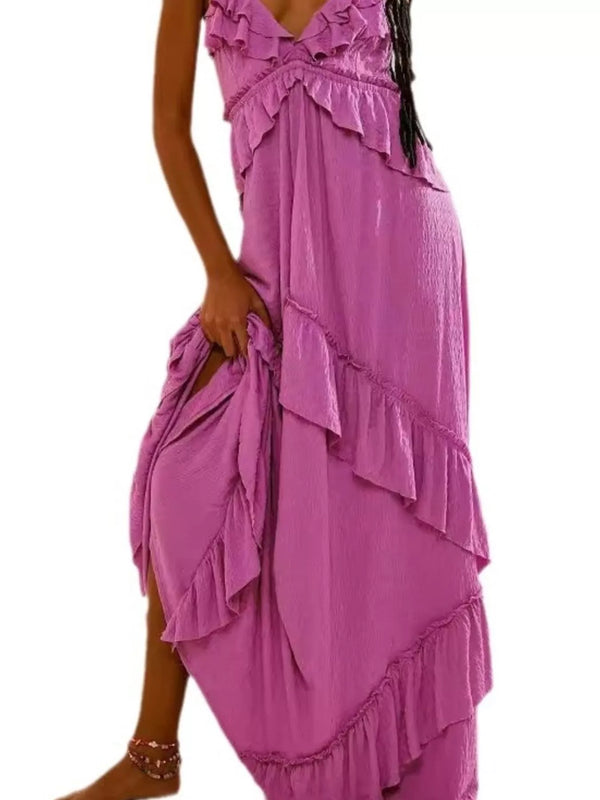 Ruffled Halter Neck Maxi Dress - product image 28