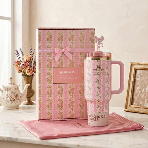 Stanley x LoveShackFancy Rosa Beaux Pink 40 OZ Quencher