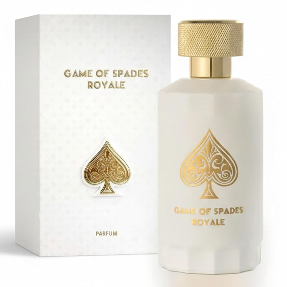 Jo Milano Paris Game of Spades Royale Parfum 100ml white bottle and box Main image