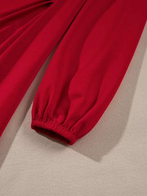 Solid Color Ruched Detail Long Sleeve Midi Dress - product image 29