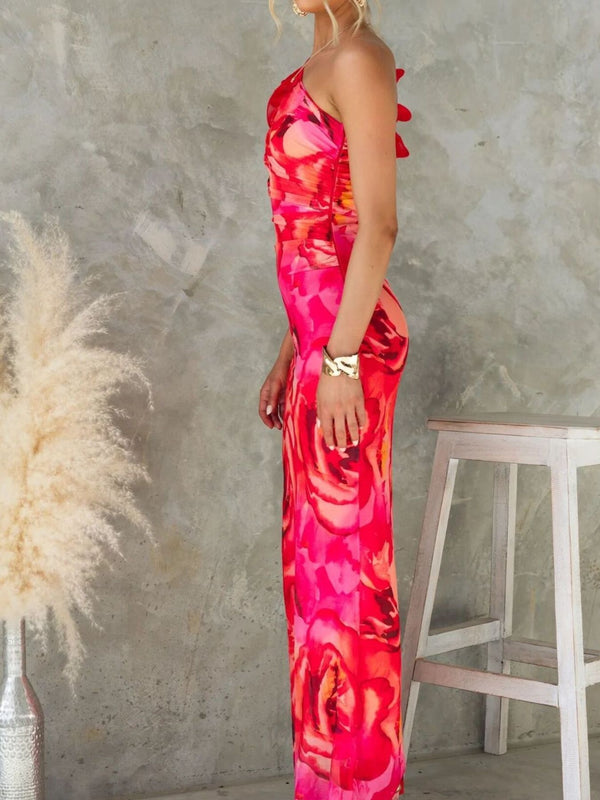 Floral Print One-Shoulder Maxi Dress - product image 15