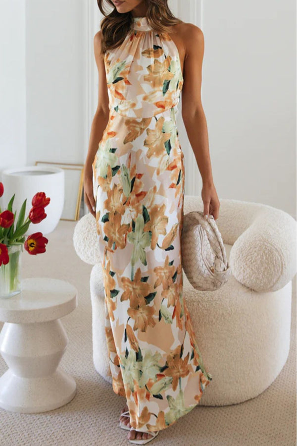 Floral Print Halter Neck Maxi Dress - product image 18