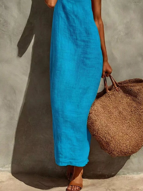 Sleeveless Linen Casual Maxi Dress - product image 6